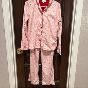 PJ Salvage Hearts Set Pajamas pink size girls 14/16